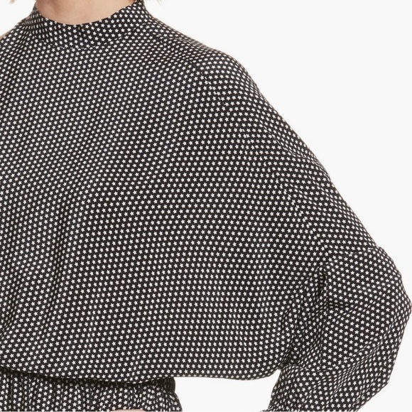 Robert Rodriguez Star Print Cold Shoulder Silk Dress, Small - Picture 3 of 15